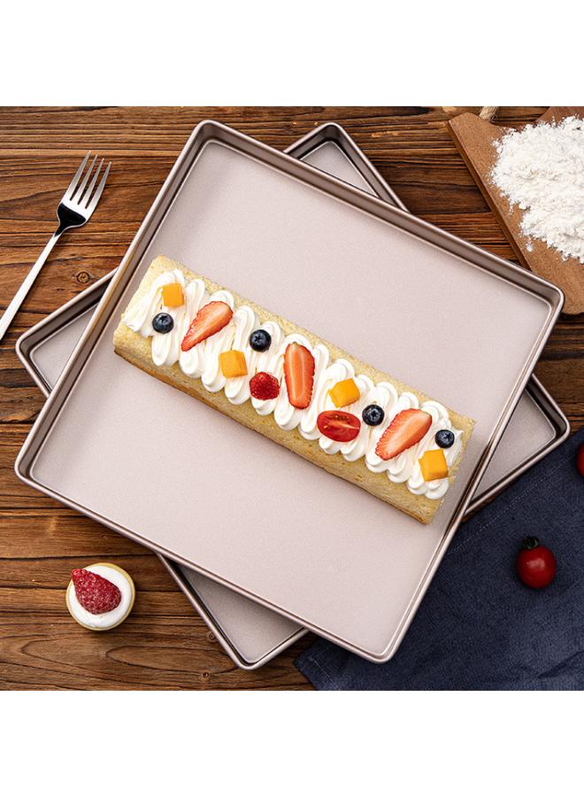 Bluejw Household Non-stick Nougat Snowflake Crisp Dry Baking Tools 28 × 28 Square Cake Roll Baking Pan Mold - Image 2