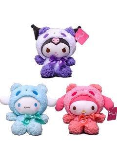 Sinley 3-Pack 20cm Kuromi Melody Cinnamoroll Plush Toys - Multicolored (From Abroad)