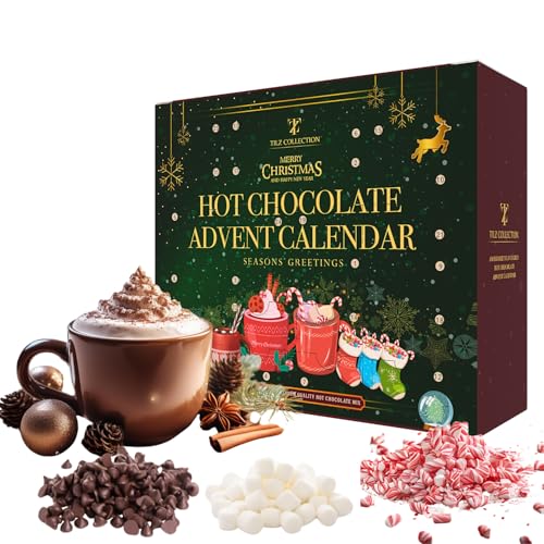 Tilz Hot Chocolate Advent Calendar 2025 - Gourmet Luxury 24 Hot Chocolate Selection Variety Flavours - Food Advent Calendars Gifts Set For Men Women Children - Image 1