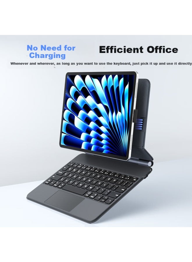 B.o.w Hangshi Ipad Magic Control Wireless Keyboard Compatible With Apple Tablets Air4/5, Protective Case With Three-level Backlight, 10.9-inch Pro11 Floating Touch Control21/22, Magnetic Connectio - Image 5