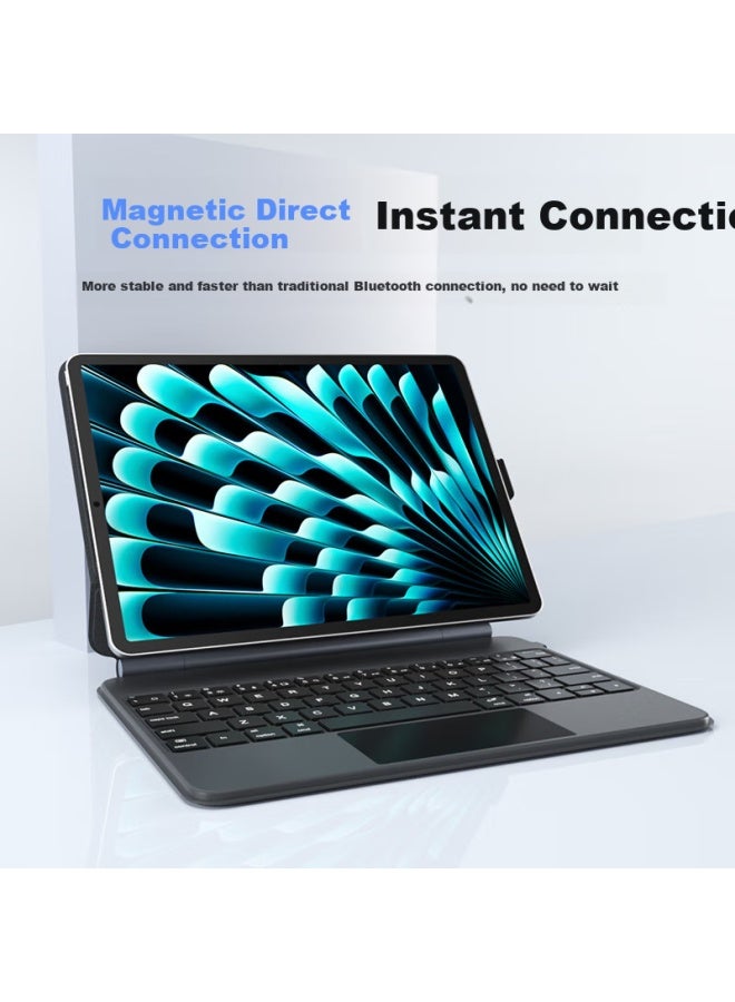 B.o.w Hangshi Ipad Magic Control Wireless Keyboard Compatible With Apple Tablets Air4/5, Protective Case With Three-level Backlight, 10.9-inch Pro11 Floating Touch Control21/22, Magnetic Connectio - Image 4