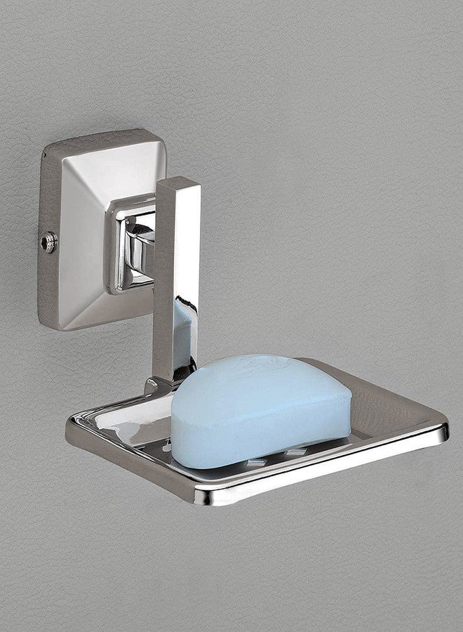 Primax Stainless Steel 304 Grade Squaro Soap Holder for Bathroom/Soap Dish/Bathroom Soap Stand/Bathroom Accessories(Chrome) - Pack of 1 - Image 1