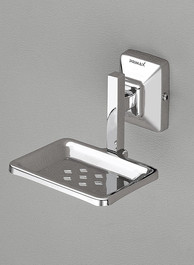 Primax Stainless Steel 304 Grade Squaro Soap Holder for Bathroom/Soap Dish/Bathroom Soap Stand/Bathroom Accessories(Chrome) - Pack of 1 - Image 3
