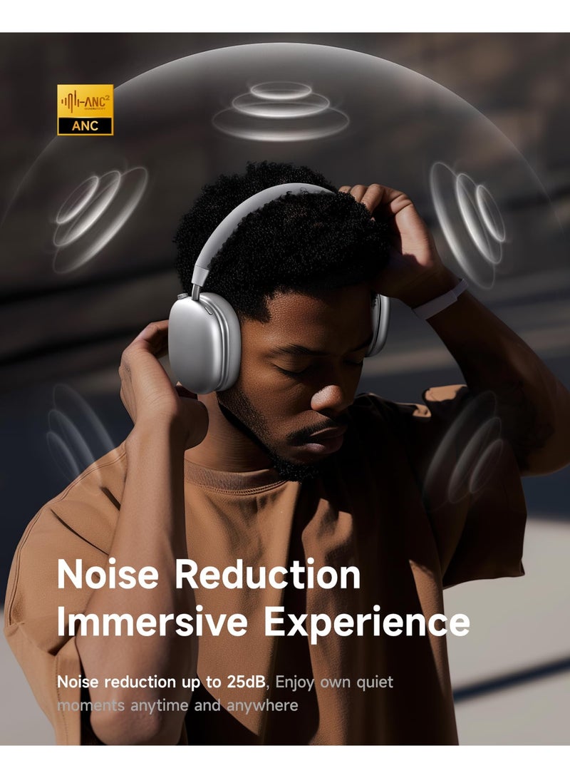 Picun F5 Wireless Gaming Headset Bluetooth Headphones Active Noise Cancelling with Built-in Mic Deep Over Ear Headset - Image 3