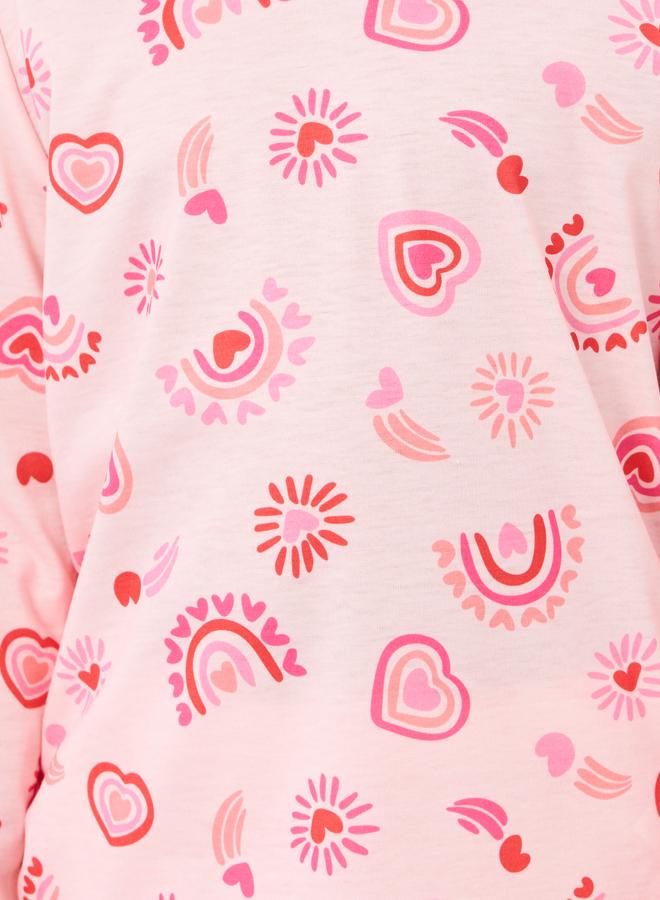 ستايلي طقم بيجامة وتيشيرت بطبعة شاملة - Image 4