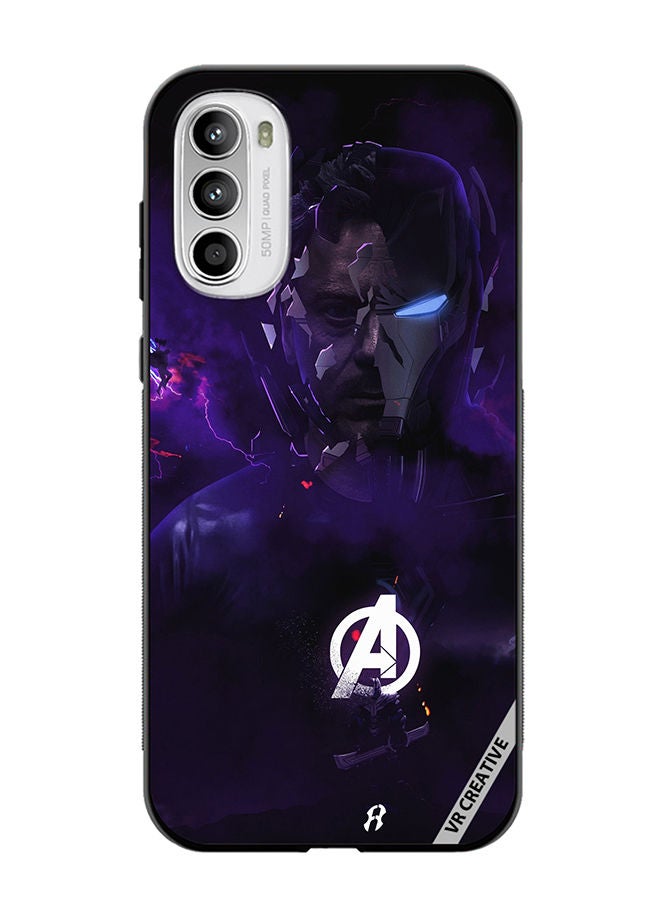 VR CREATIVE Protective Case Cover For Motorola Moto G82 Iron Man Avenger Design Multicolour - Image 1