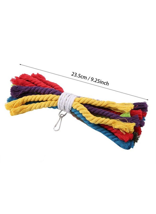 Garosa Parrot Rope Toys Colorful Cotton Rope Hanging Parrots Chewing Toys Pet Supply Parrots Cage Accessories Chew Toys  - Image 4