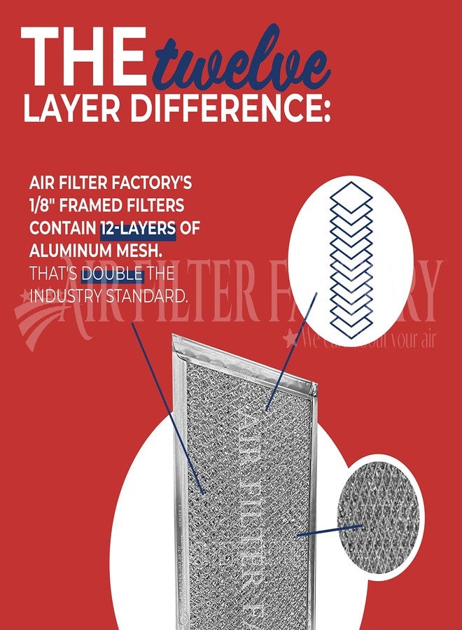 Air Filter Factory Replacement For PS3650910 Whirlpool 5.87 x 13 x 0.09 Inches Microwave Oven Aluminum Mesh Grease 12-Layer Vent Filter - Image 4