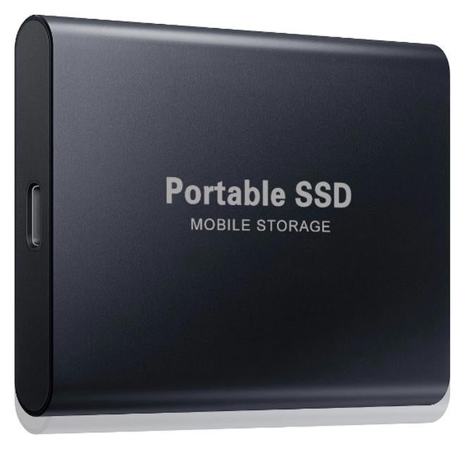 2TB Portable External Hard Drive, Mini SSD Hard Drives,Solid State External Drives,Computer Backup Drive,USB 3.1 to Type-C Support Data Storage Transfer for Windows XP PC Laptop and Mac(Black) - Image 1