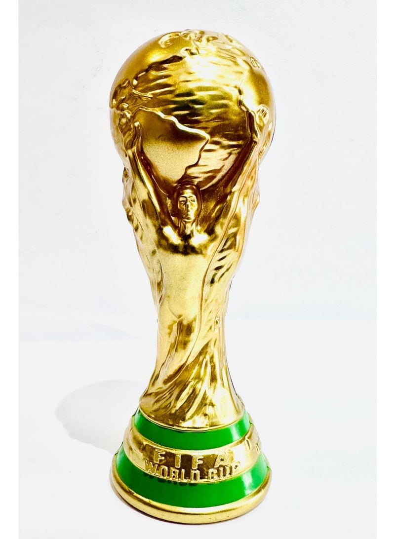 World Cup Trophy Secret Storage Box with Football Player Figurine 12x4cm - Image 1