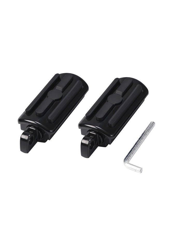 CELOMT 10mm Motorcycle Footpegs Passenger Foot Pegs Highway Pegs Fit Harley Sportster Softail Dyna Touring (Black) - Image 1
