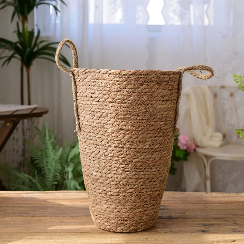 Handmade Flower Plant Container Woven Plant Display Basket Elegant Flower Pot Decor - Image 3