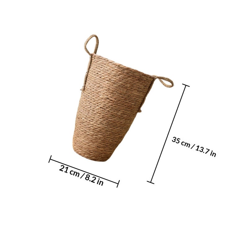 Handmade Flower Plant Container Woven Plant Display Basket Elegant Flower Pot Decor - Image 2