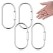 Xosjska 4 Pcs Silver Keychain Clip Locking Key Ring Silver Carabiner Key Chain Stainless Steel Keyrings Screw Carabiner for Women and Men - Image 2