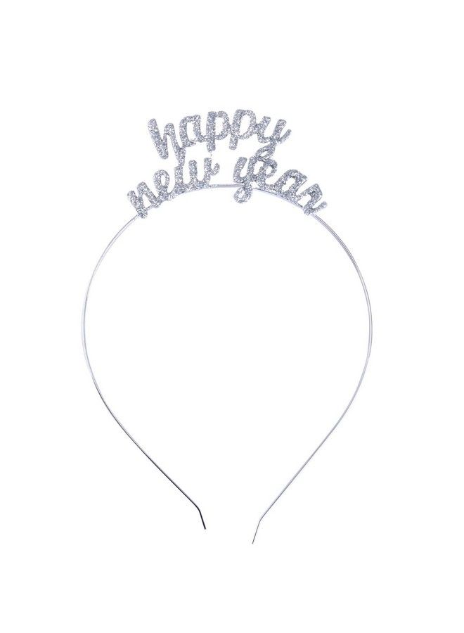 BinaryABC رباط رأس رأس السنة الجديدة مع أحجار الراين - مستلزمات حفلات ليلة رأس السنة (فضي) - Image 1