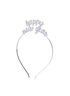 BinaryABC Happy New Year Headband Tiararhinestone New Year Headbandnew Year Eve Party Supplies Favors(Silver)  - Image 3
