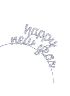 BinaryABC Happy New Year Headband Tiararhinestone New Year Headbandnew Year Eve Party Supplies Favors(Silver)  - Image 4