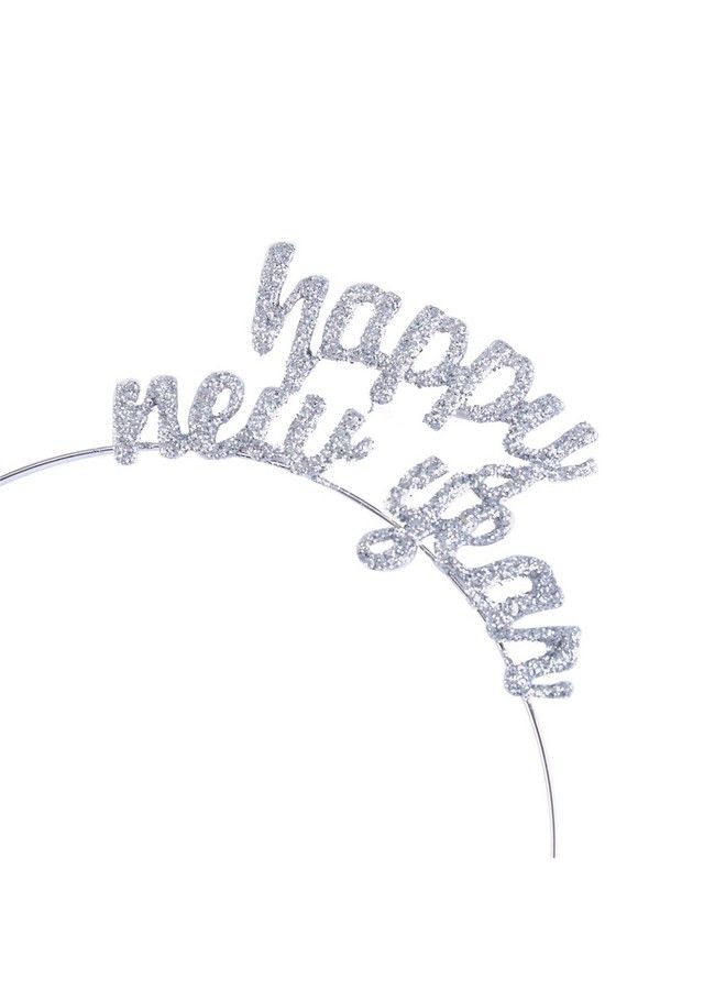 BinaryABC رباط رأس رأس السنة الجديدة مع أحجار الراين - مستلزمات حفلات ليلة رأس السنة (فضي) - Image 4