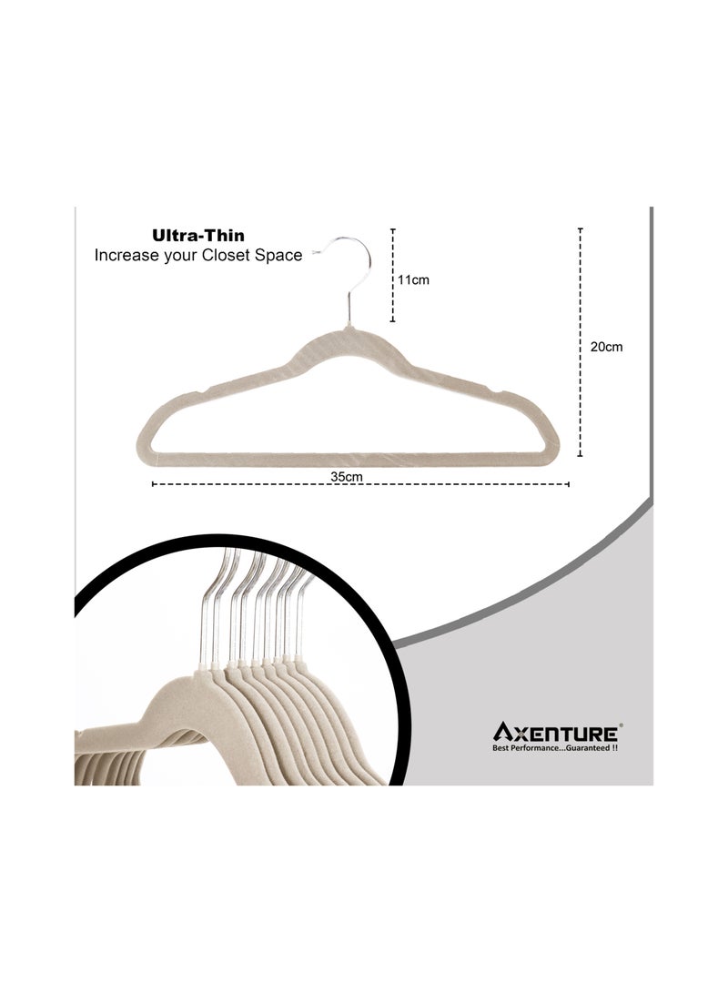 أكسنتشر شماعة ملابس مخملية للأطفال، 50 عبوة، منظمات رفيعة للغاية لتوفير المساحة، شماعات حضانة غير قابلة للانزلاق للأطفال والرضع والأطفال الصغار (أبيض) - Image 4