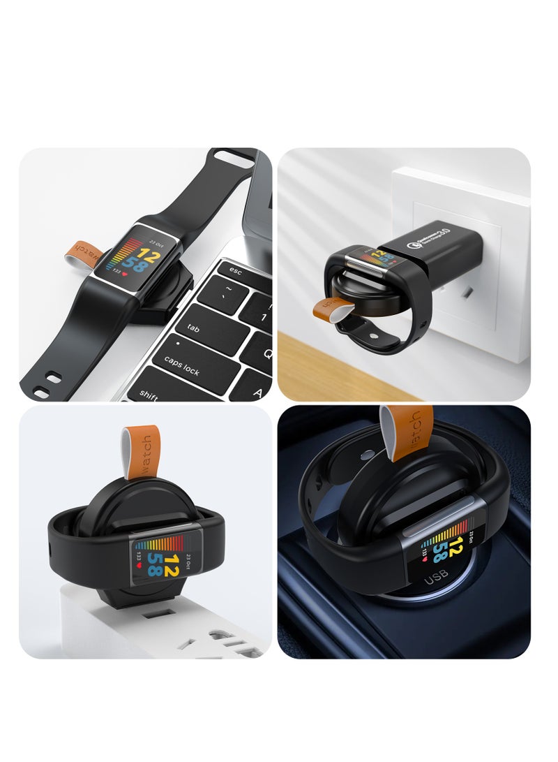 GULFLINK Smart Watch Wireless Magnetic Charger for Fitbit Charge 5 /Fitbit Luxe Black - Image 4