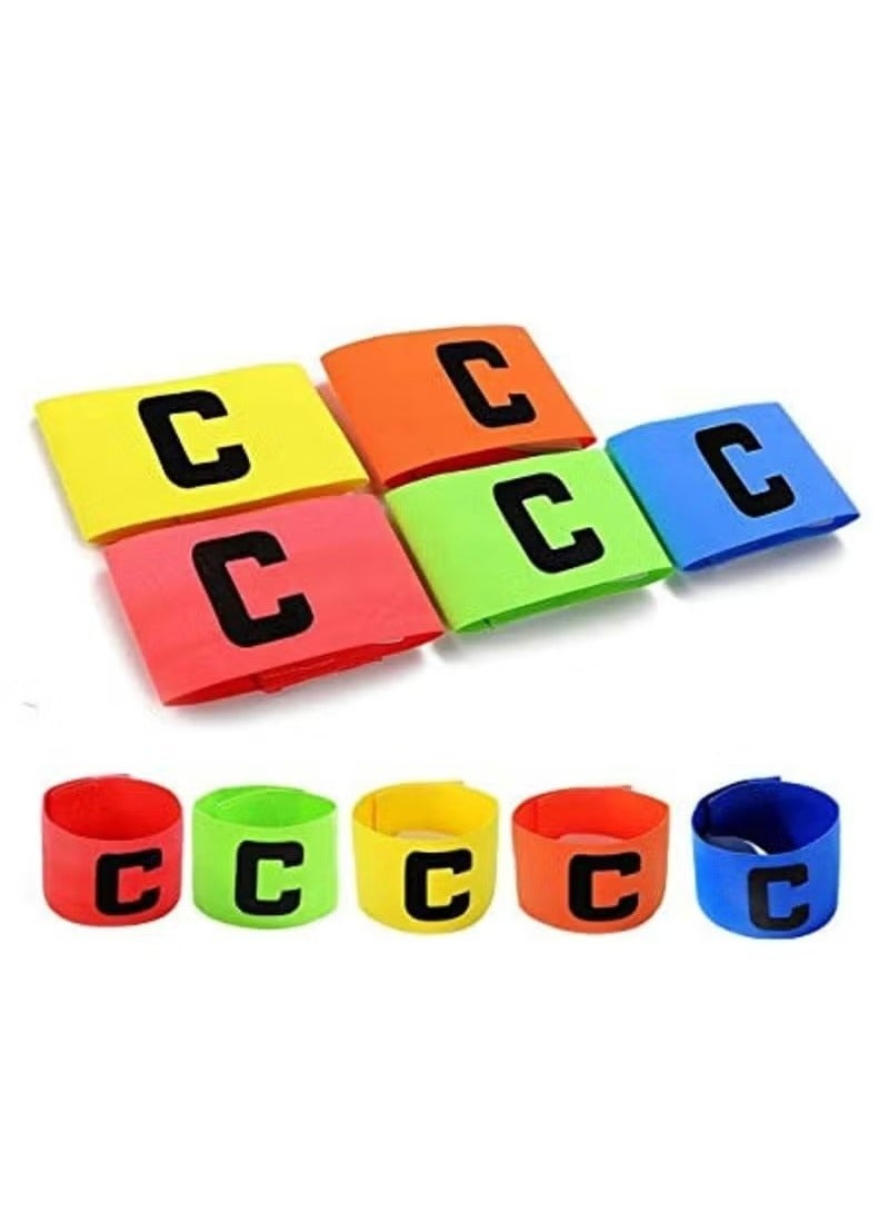 Generic Football Soccer Captain's Armbands Captain Armband Special Custom Size for Kids and Youth - Pack of 5 Colour  - Image 1