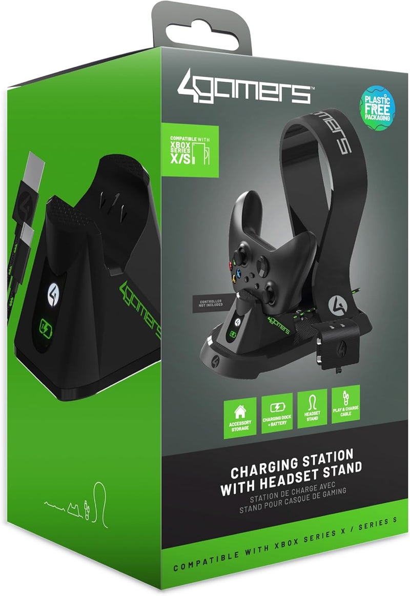 4gamers Wear resistant SX-C60 X All-in-One Charging Dock and Headset Stand for Xbox Series X/S, Black Global easy assemble picks - Image 3