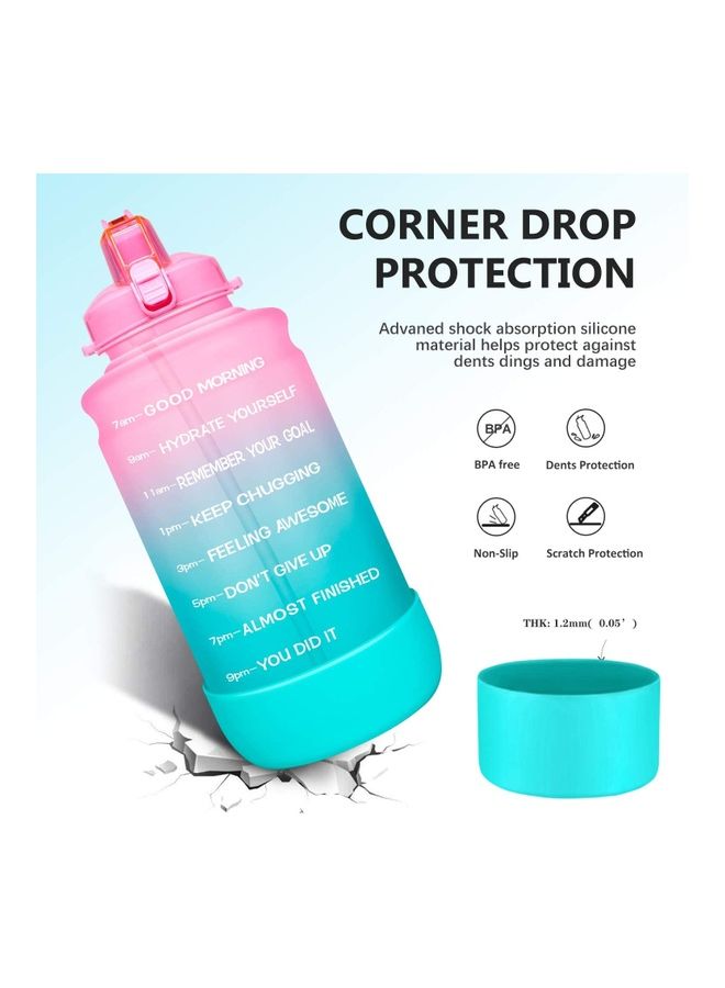 نيبمينينت Motivational Time Marker Water Bottle With Straw - Image 1
