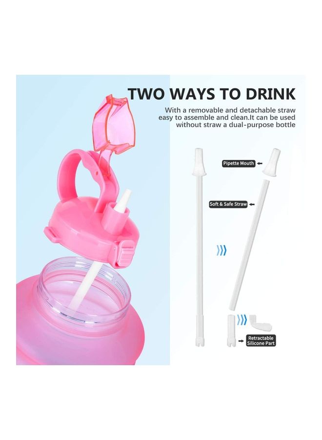 نيبمينينت Motivational Time Marker Water Bottle With Straw - Image 4
