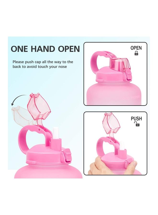 نيبمينينت Motivational Time Marker Water Bottle With Straw - Image 3
