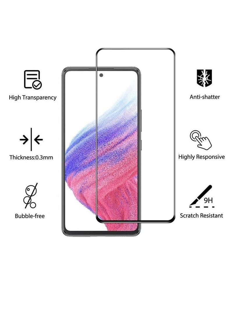 BORTONY A73 5G Case Shockproof Clear Transparent Cover 2 Pack Tempered Glass Screen Protector, Edge to Edge Full Screen Coverage for Samsung Galaxy A73 5G - Image 4