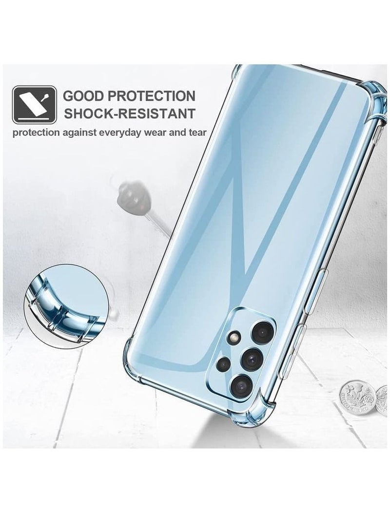 BORTONY A73 5G Case Shockproof Clear Transparent Cover 2 Pack Tempered Glass Screen Protector, Edge to Edge Full Screen Coverage for Samsung Galaxy A73 5G - Image 2