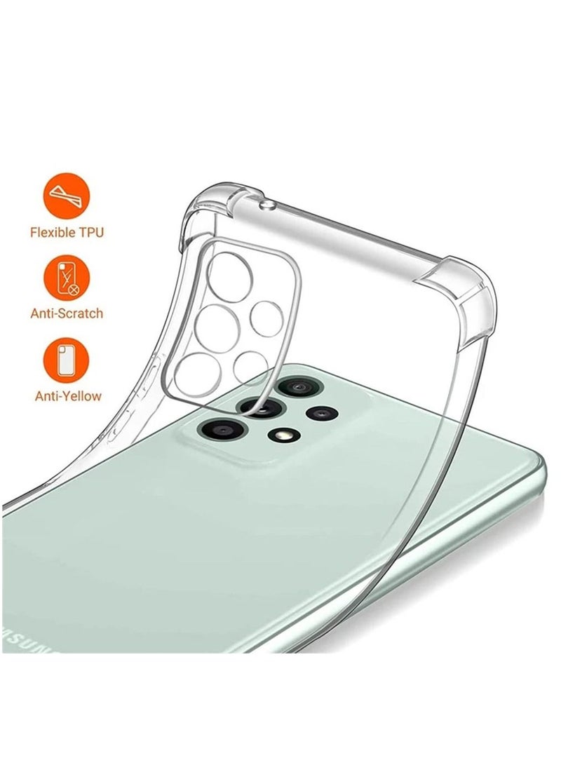 BORTONY A73 5G Case Shockproof Clear Transparent Cover 2 Pack Tempered Glass Screen Protector, Edge to Edge Full Screen Coverage for Samsung Galaxy A73 5G - Image 3