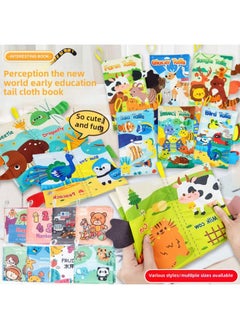 Generic One Piece Cloth Book Early Education Baby Tear Not To Rip Three-dimensional Tail Book Bite Enlightenment Book 6 Months Baby Toy-Color: Quiet Cloth Book - A Day Of Baby (5 Pages, 10 Sides, Doll Including Bb Device) 117g  - Image 2