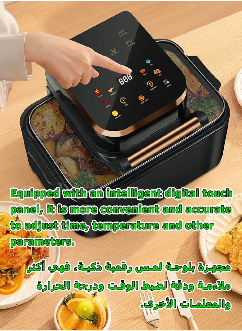 مي فازا مقلاة هوائية ذكية - سعة كبيرة 12 لتر - مقلاة كهربائية أوتوماتيكية - شاشة تحكم باللمس - تحكم ذكي في درجة الحرارة - خبز بدون زيت - فرن منزلي - 1700 واط  - Image 2