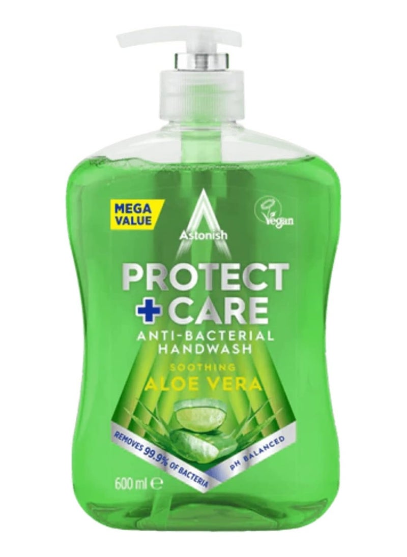 Astonish Astonish Protect and Care Kind to Skin Moisturising Anti-Bacterial Hand Wash Soap 600ml Aloe Vera  - Image 1