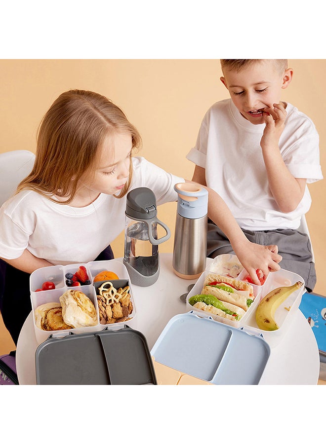 b.box Lunchbox, Jumbo Bento Box with 4 Compartments (2 Leakproof), Removable Divider, Gel Cold Pack, Ideal for School, From 3+, 2L capacity - Image 4