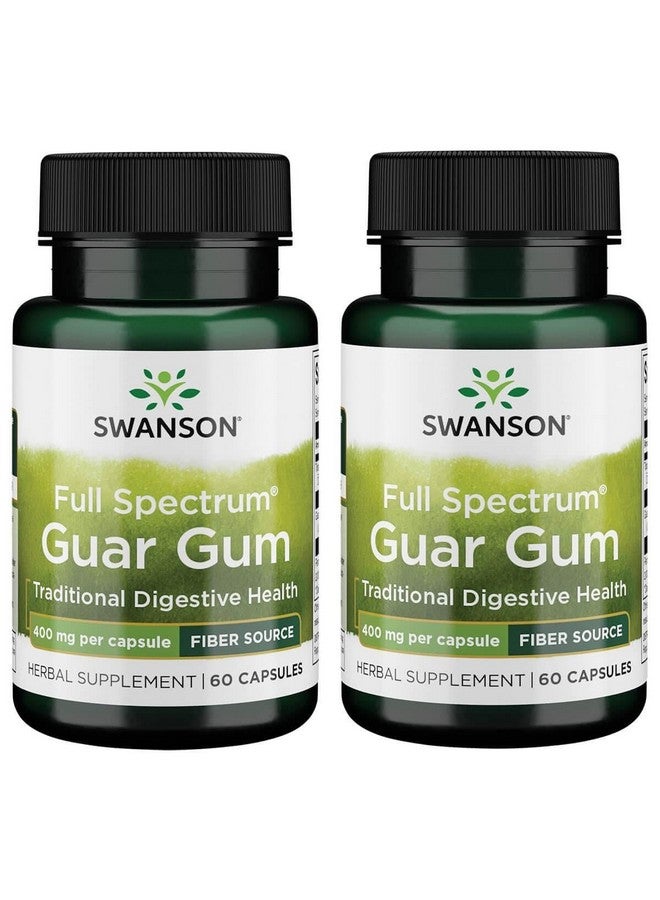 Swanson Full Spectrum Guar Gum 400 mg 60 Caps (2 Pack)