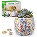 MONVIE 3D Puzzles Planter 96 Unique Flower Vase Puzzle Pieces for Adults Round Puzzle Plant Pot with Drainage for Indoor Plants Succulents and Cactus Pen Holder Luxuriant Flowers - Image 2