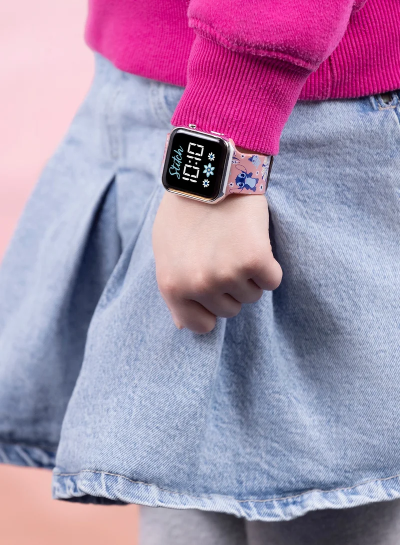 Disney Lilo & Stitch Printed LED Girls Watch - LAS4070