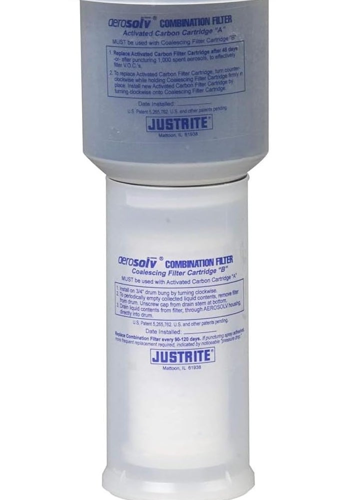Justrite 28197 Aerosolv Replacement Combination Coalescing-Carbon Filter for Aerosolv System - Image 1