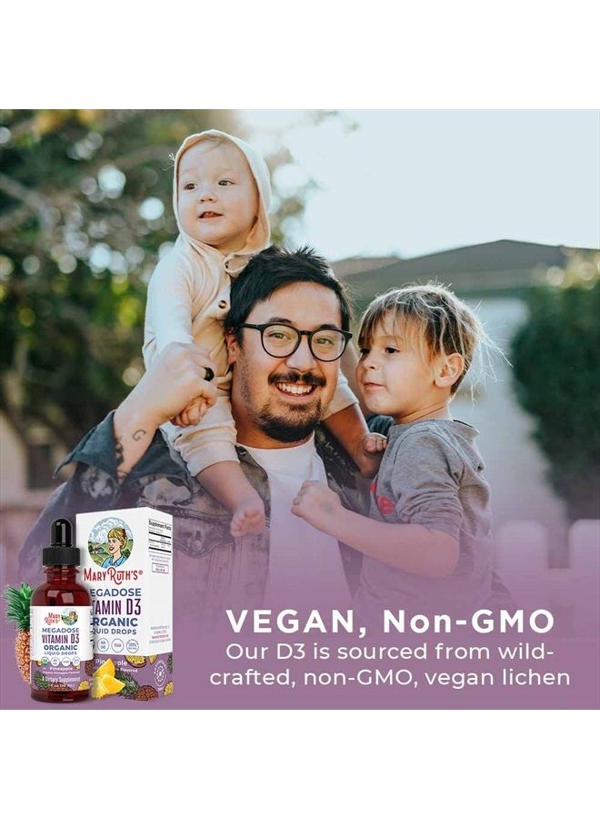 MaryRuth Organics USDA Organic Vitamin D3 Liquid | Sugar Free | Vitamin D Drops Immune Support for Adults & Kids | VIT D3 | Vegan | Gluten Free | Non-GMO | 30 Servings  - Image 3
