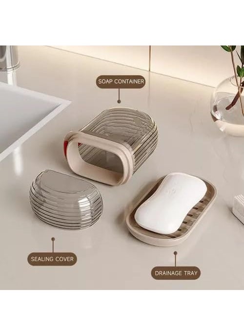 PURCHASE ZONE PURCHASE ZONE Portable Transparent Soap Dish Creative Soap Box Waterproof Soap Storage Container Household Soap Dish 1 Pcs Travel Soap Case 1 Pcs Toothbrush Multicolor Pack of 1  - Image 5