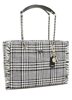 GUESS GUESS Houndstooth Tweed Tote Bag  - Image 1