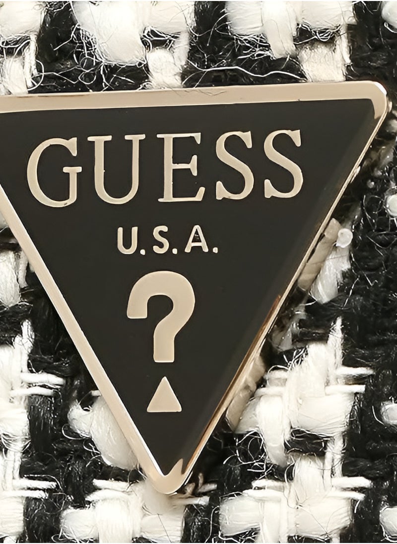 GUESS - GUESS Houndstooth Tweed Tote Bag - Image 1