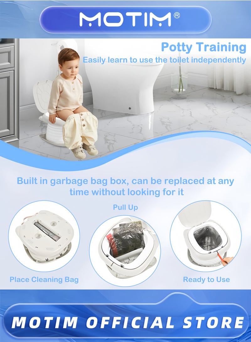 Motim Portable Toilet for Kids Car Potty for Emergency Ideal for Camping Indoor & Outdoor Use with 15 Replacement Bags - Image 2