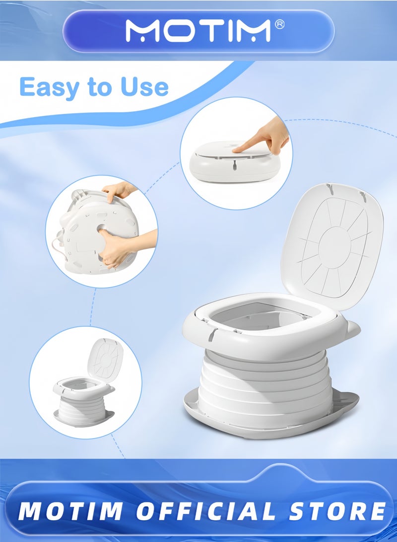 Motim Portable Toilet for Kids Car Potty for Emergency Ideal for Camping Indoor & Outdoor Use with 15 Replacement Bags - Image 5