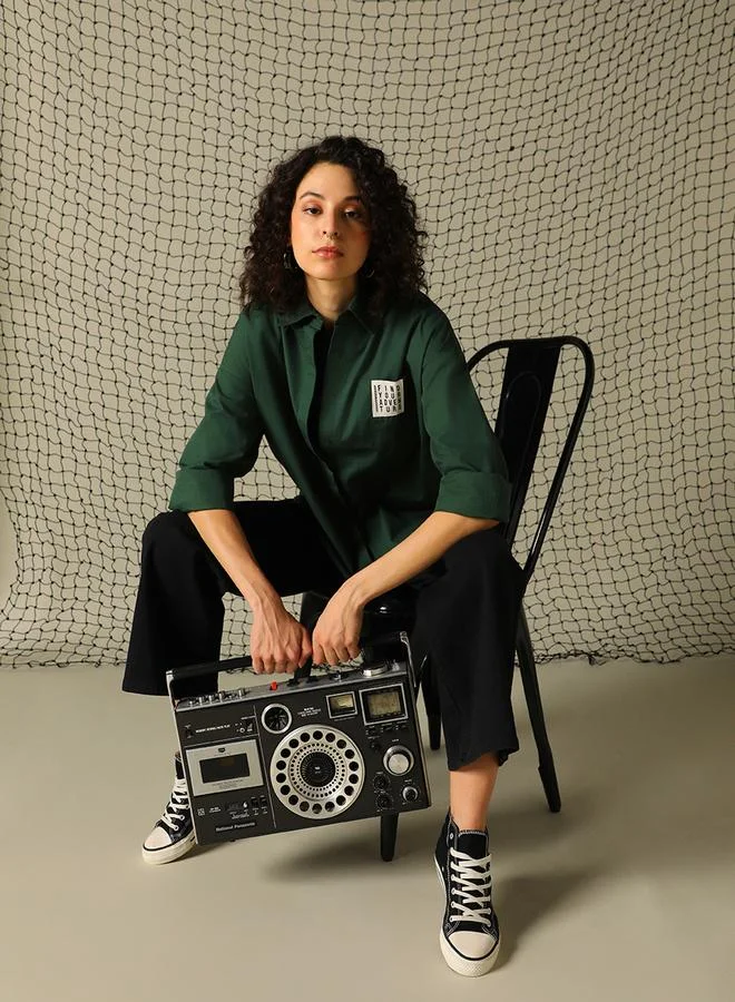 Hubberholme Women’s Green Shirt – Fresh and Stylish