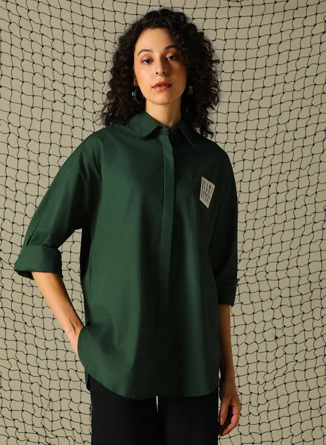 Hubberholme Women’s Green Shirt – Fresh and Stylish