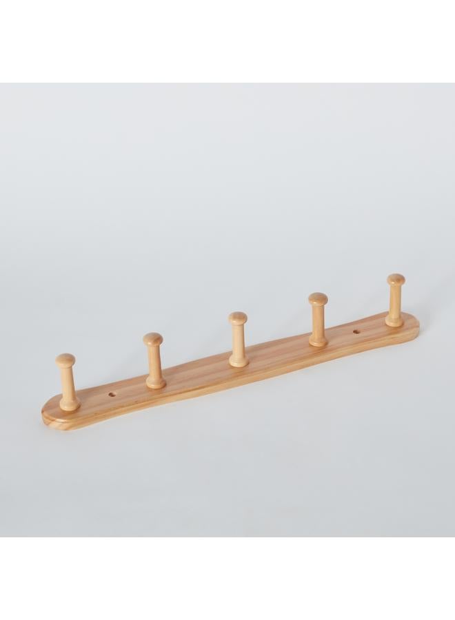Natura Wooden 5 Peg Wall Mounted Hook Rack - Image 5