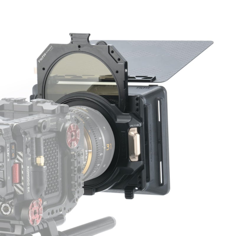 Tilta Mirage Matte Box VND Kit | Includes 95mm Variable ND Filter | 4" x 5.6" and New 95mm Circular Filters | 67/72/77/82mm Adapter Rings | Lightweight | Cartridge Filter Design - Image 1